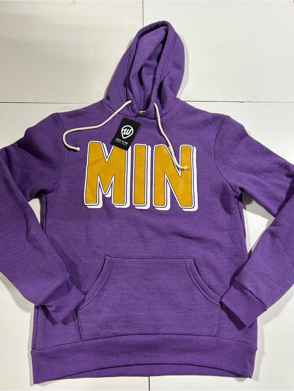 New! Minnesota “MIN” Purple Hooded Sweatshirt